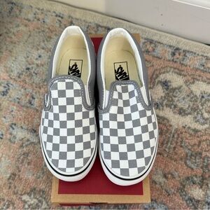 Vans Classic Slip-O Youth size 13.5 Grey Checker Slip On